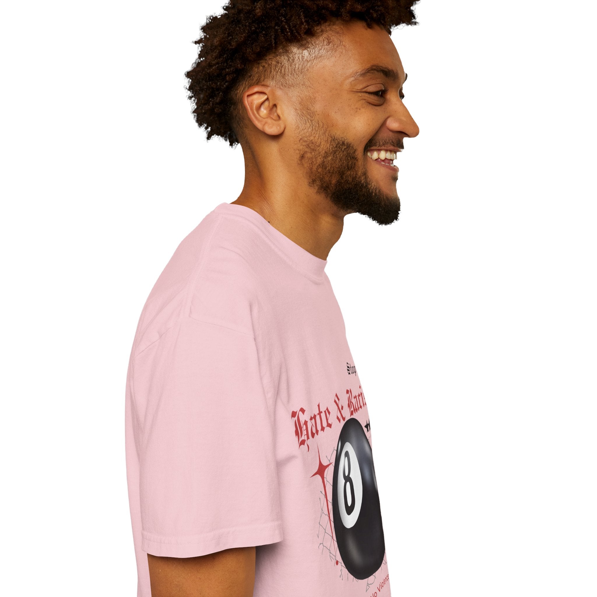 Anti-Racism 8-Ball T-Shirt — Stop Hate & Racism Graphic Tee