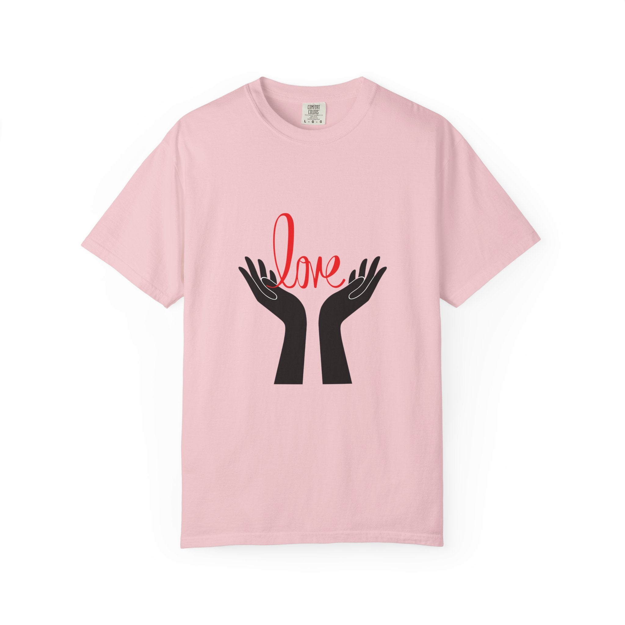 Love Hands T-Shirt — Minimalist Heart Hands Graphic Tee