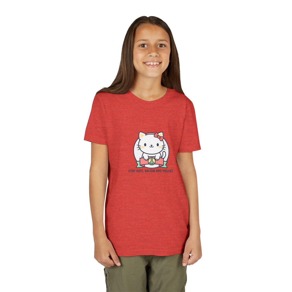 Youth Tee — HELLO KITTY STOP HATE RACISM VIOLENCE