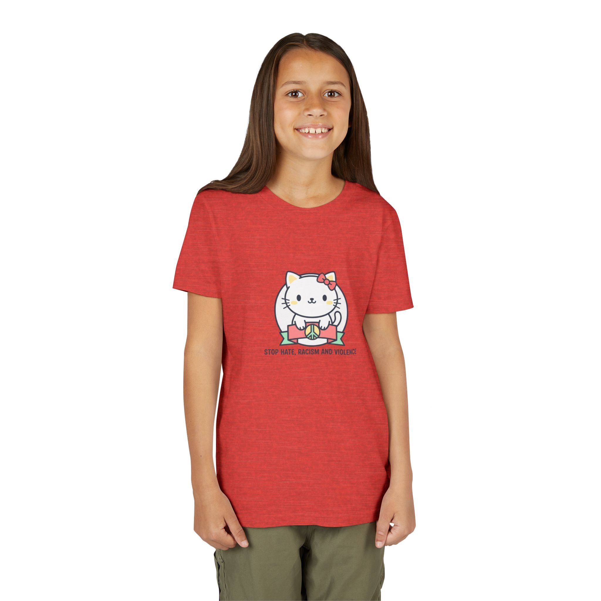 Youth Tee — HELLO KITTY STOP HATE RACISM VIOLENCE