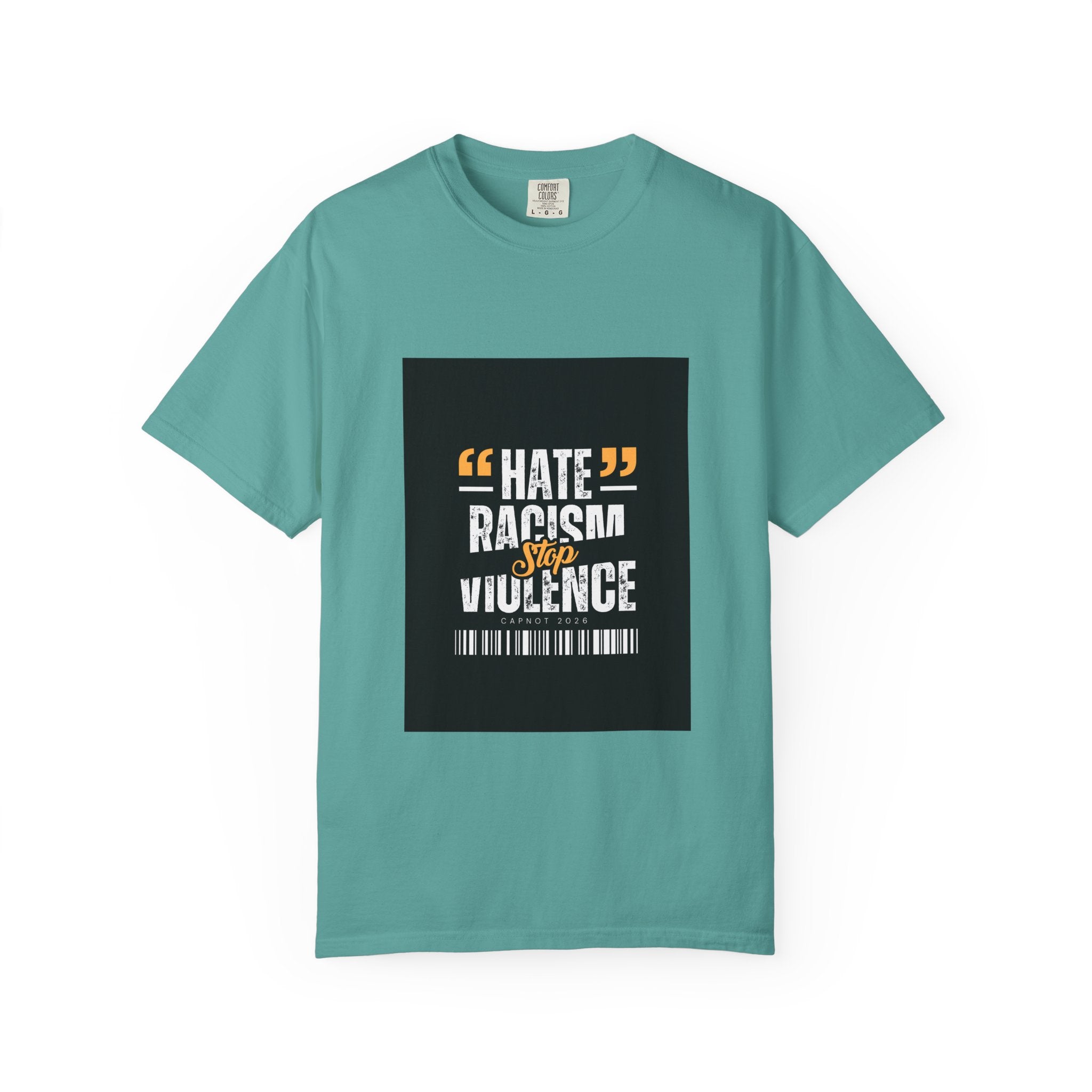 Anti-Racism T-Shirt — "Hate Racism Stop Violence" Graphic Tee