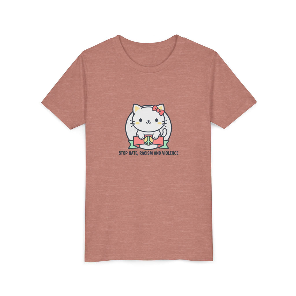 Youth Tee — HELLO KITTY STOP HATE RACISM VIOLENCE