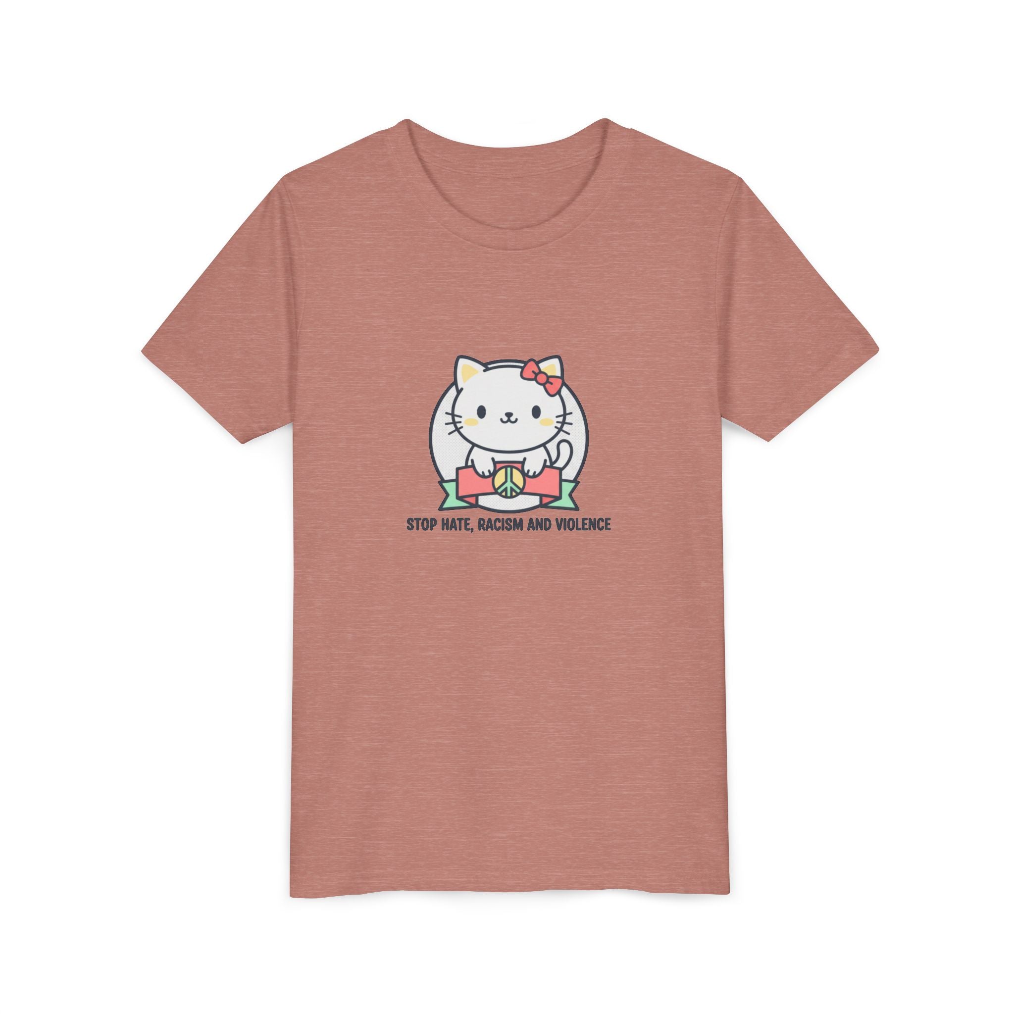 Youth Tee — HELLO KITTY STOP HATE RACISM VIOLENCE