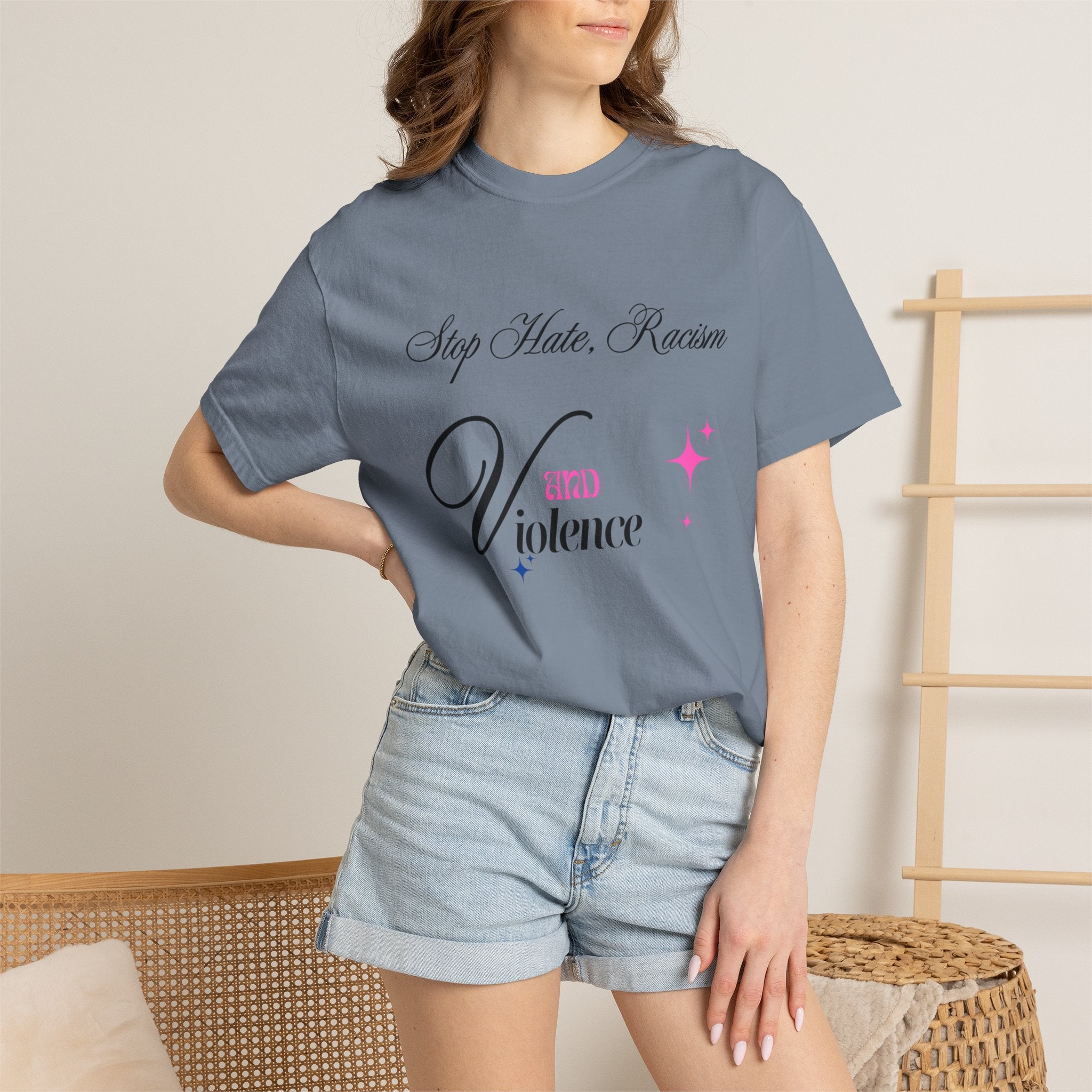 Stop Hate, Racism and Violence T-Shirt – Anti-Racism Awareness Tee