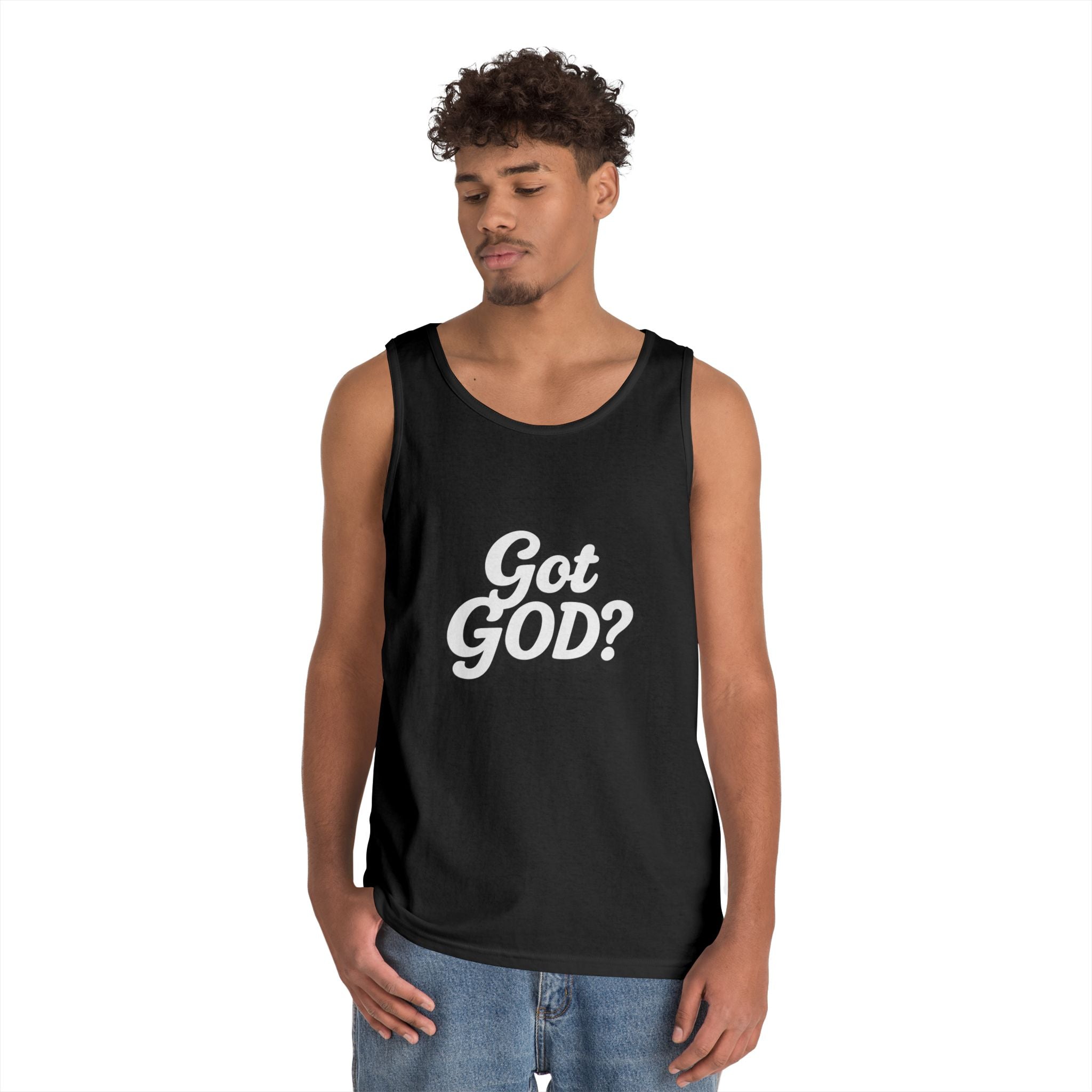 Got God? Tank Top — Retro Script Faith Graphic Tank