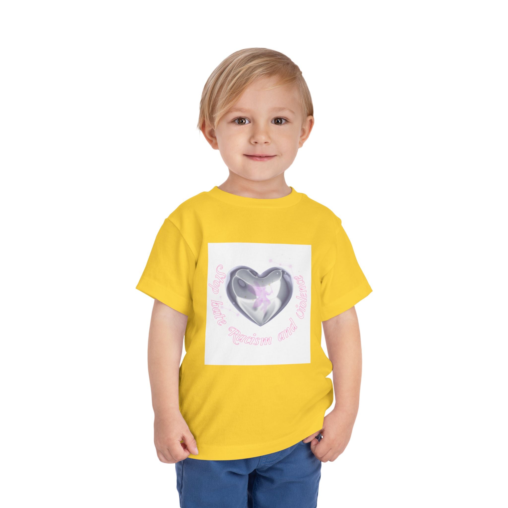 Toddler Tee — Cute Heart Unicorn "So Little, So Fierce and Magical"