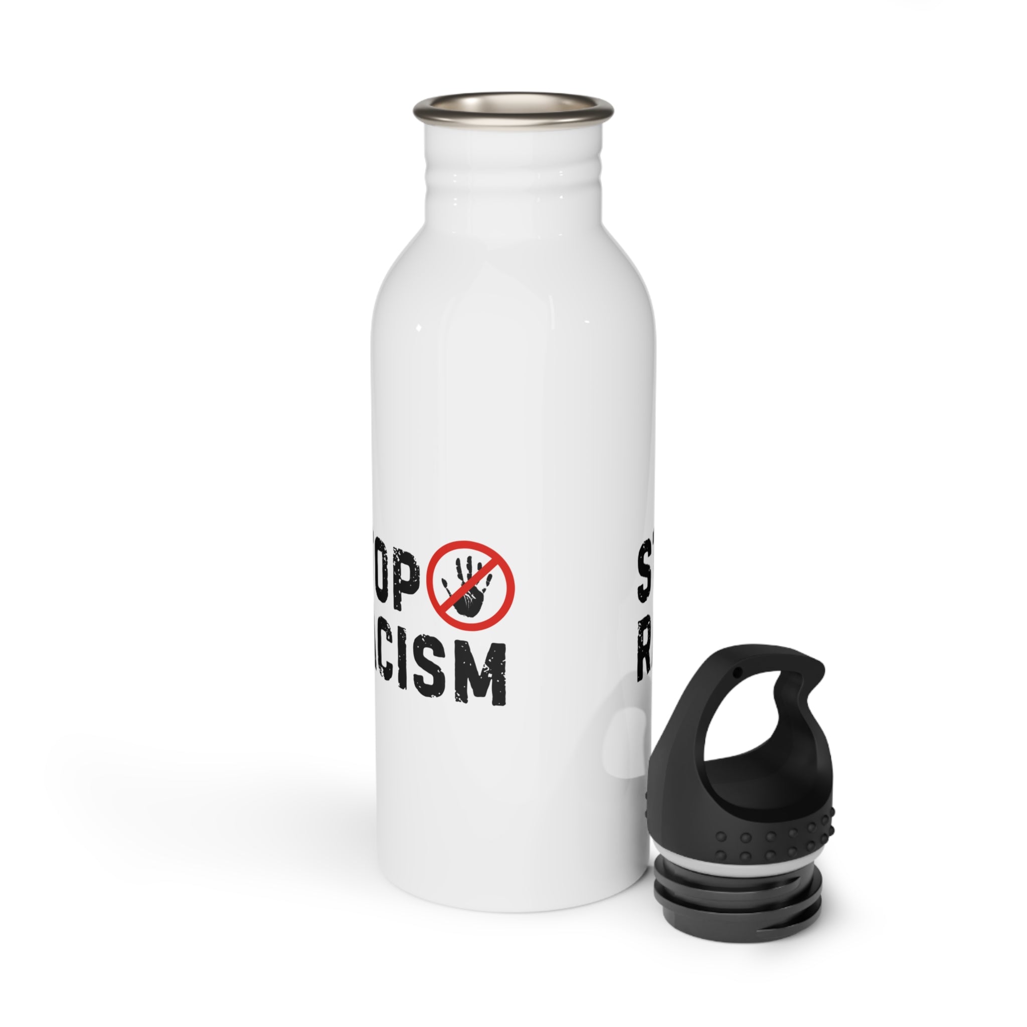 Stop Racism Stainless Steel Water Bottle — Anti-Racism Protest Bottle