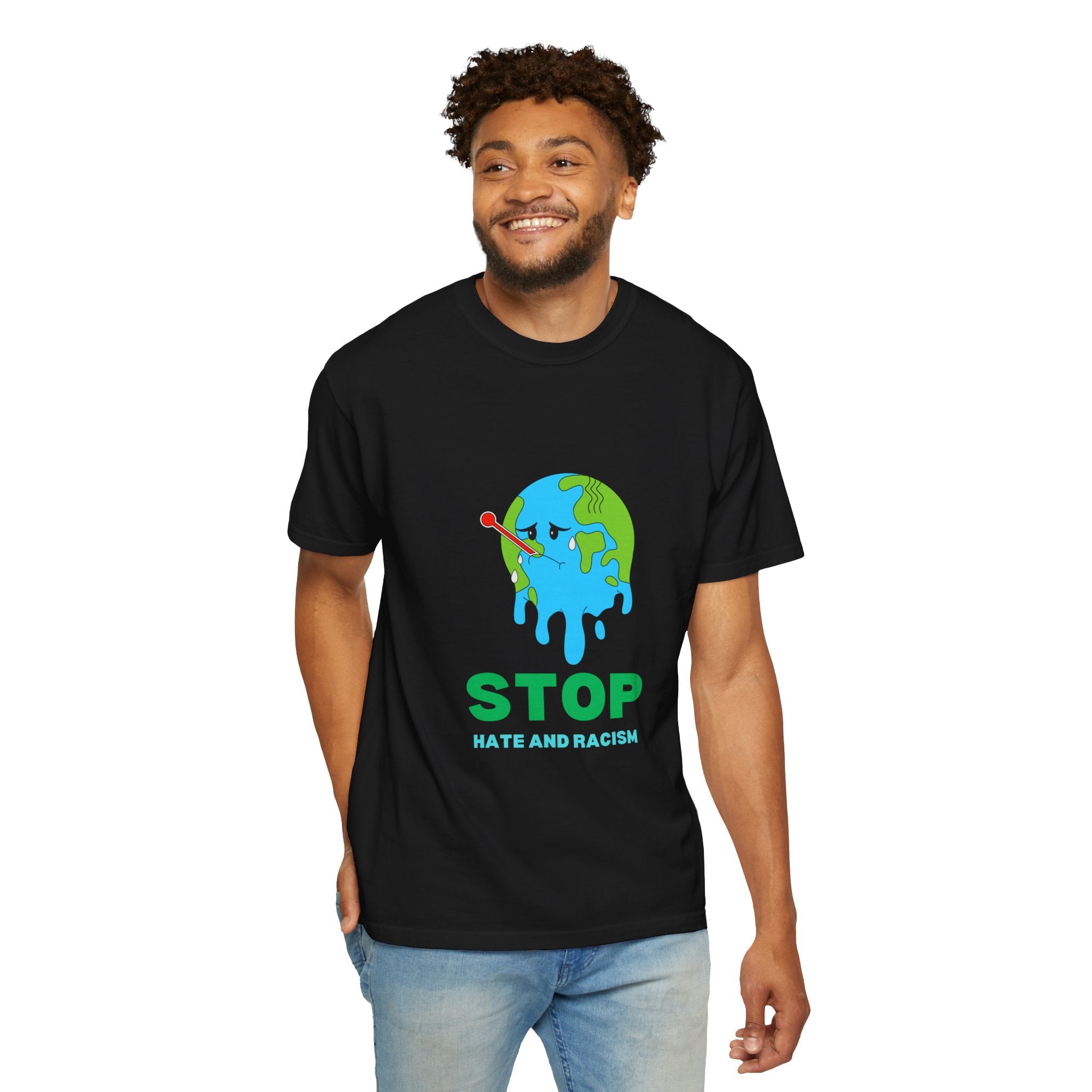 Stop Hate and Racism T-Shirt — Anti-Racism Earth Graphic Tee
