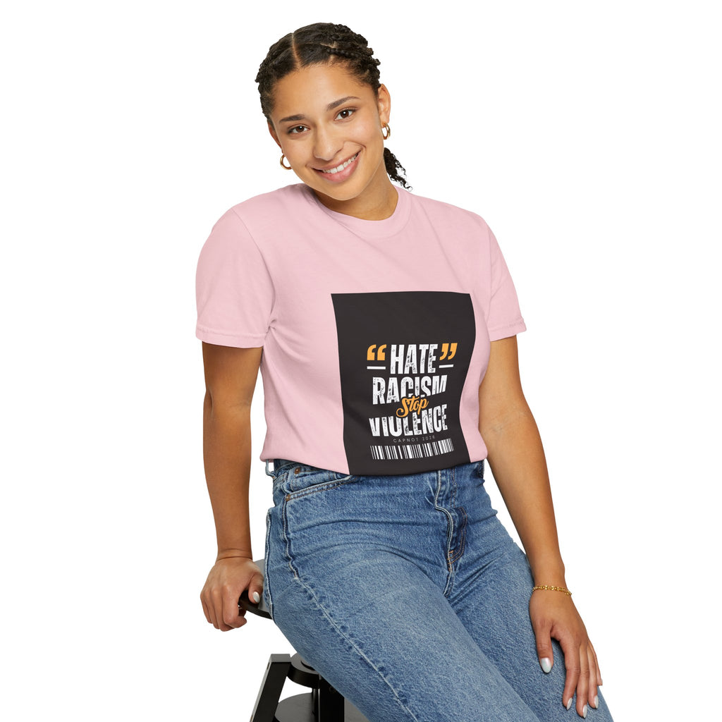 Anti-Racism T-Shirt — "Hate Racism Stop Violence" Graphic Tee