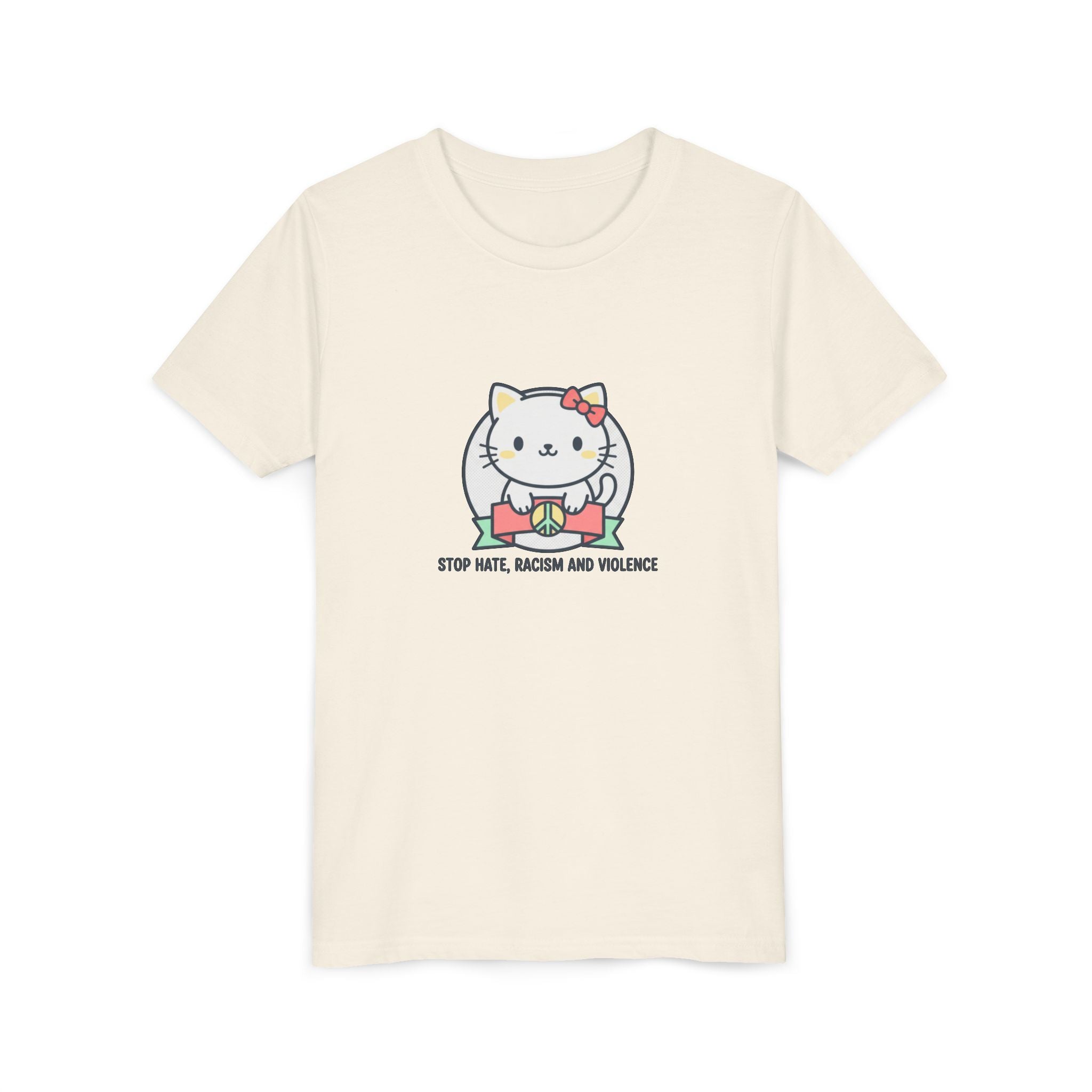 Youth Tee — HELLO KITTY STOP HATE RACISM VIOLENCE