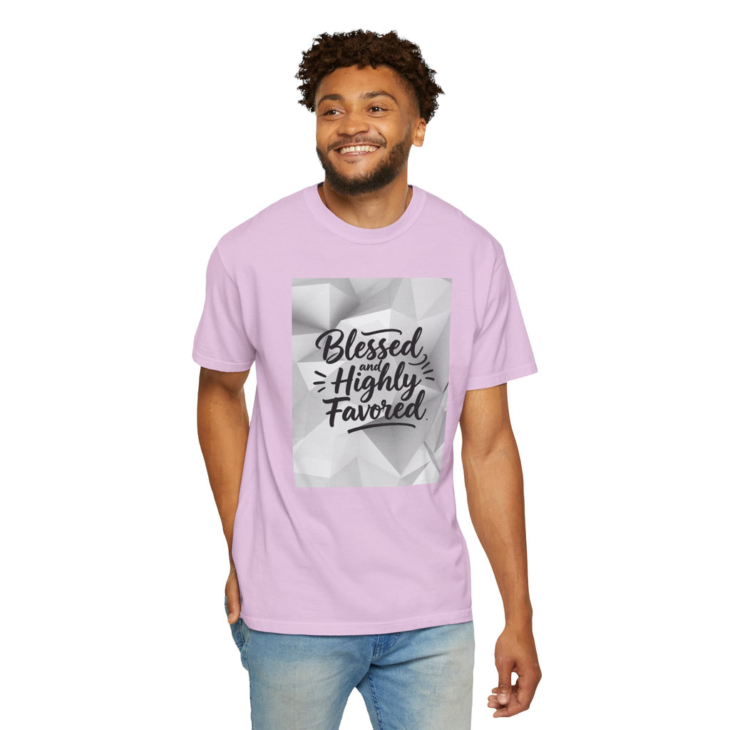 Blessed and Highly Favored T-Shirt — Faith Inspirational Graphic Tee