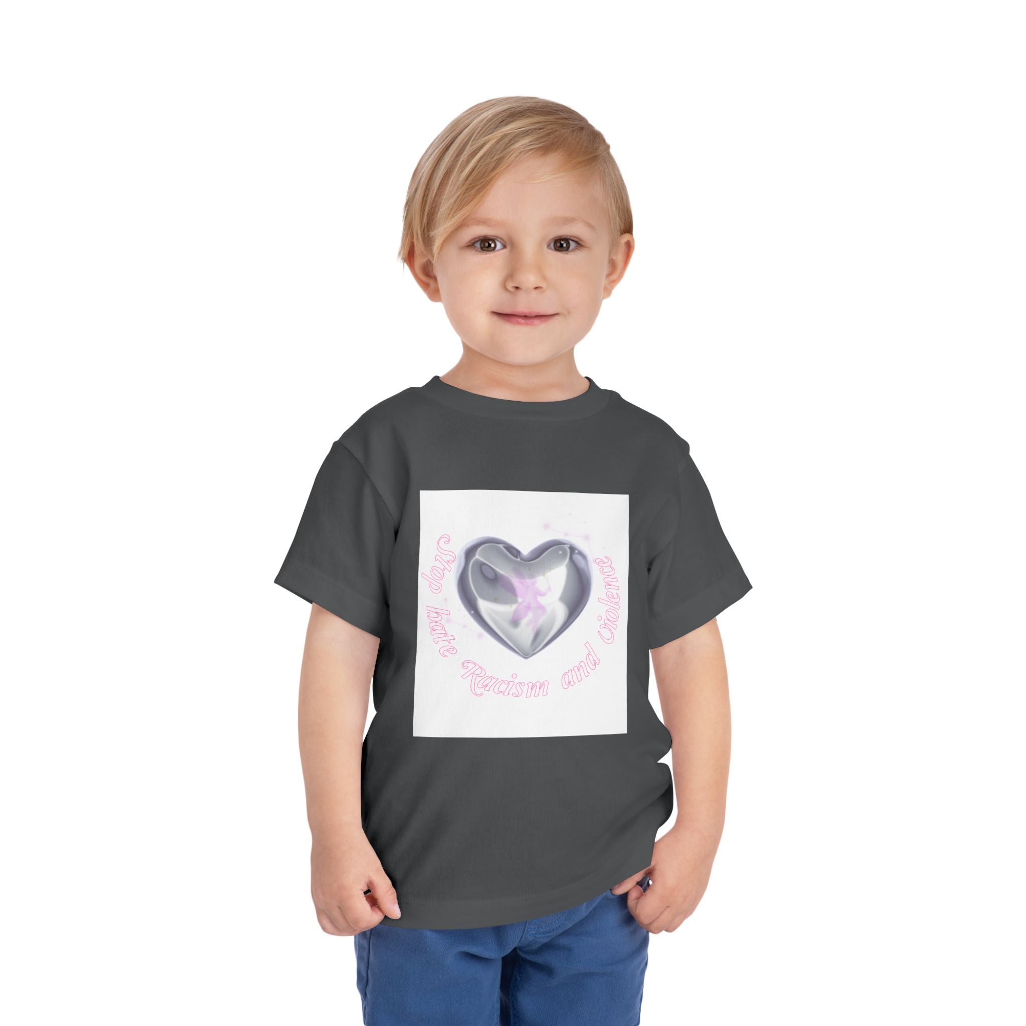 Toddler Tee — Cute Heart Unicorn "So Little, So Fierce and Magical"