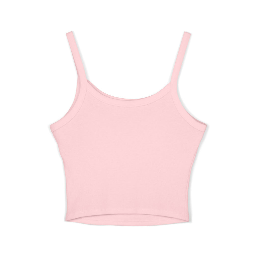 Spaghetti Tank Top — Pink Lip 'Stop Hatin'' Graphic Crop