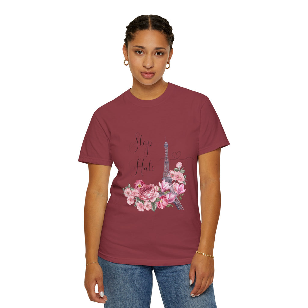 Paris Floral 'Stay Awhile' T-Shirt