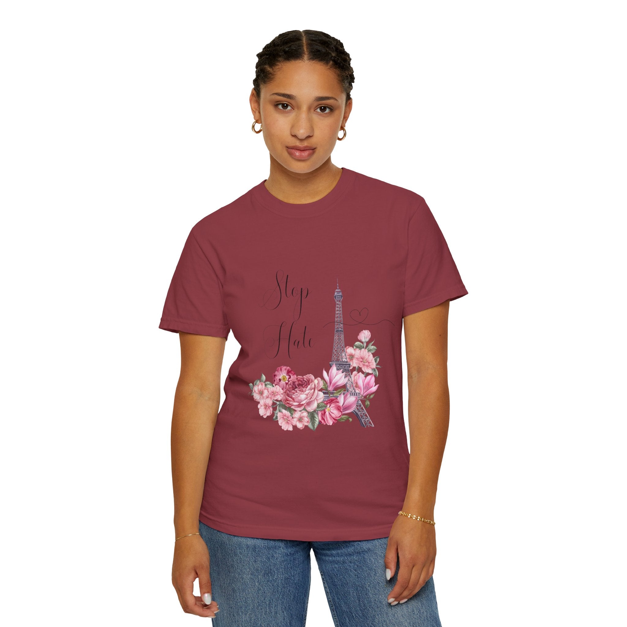 Paris Floral 'Stay Awhile' T-Shirt