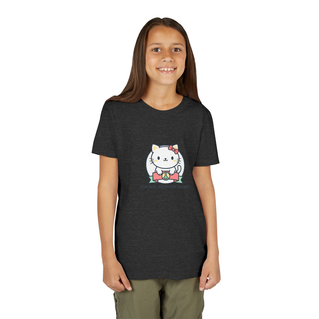 Youth Tee — HELLO KITTY STOP HATE RACISM VIOLENCE