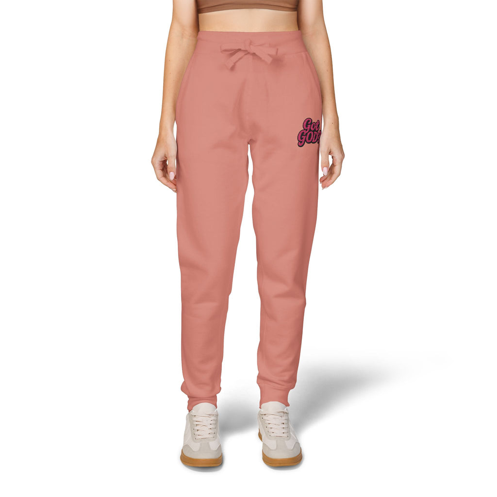 Embroidered 'Get Yours' Fleece Sweatpants — Cozy White Joggers