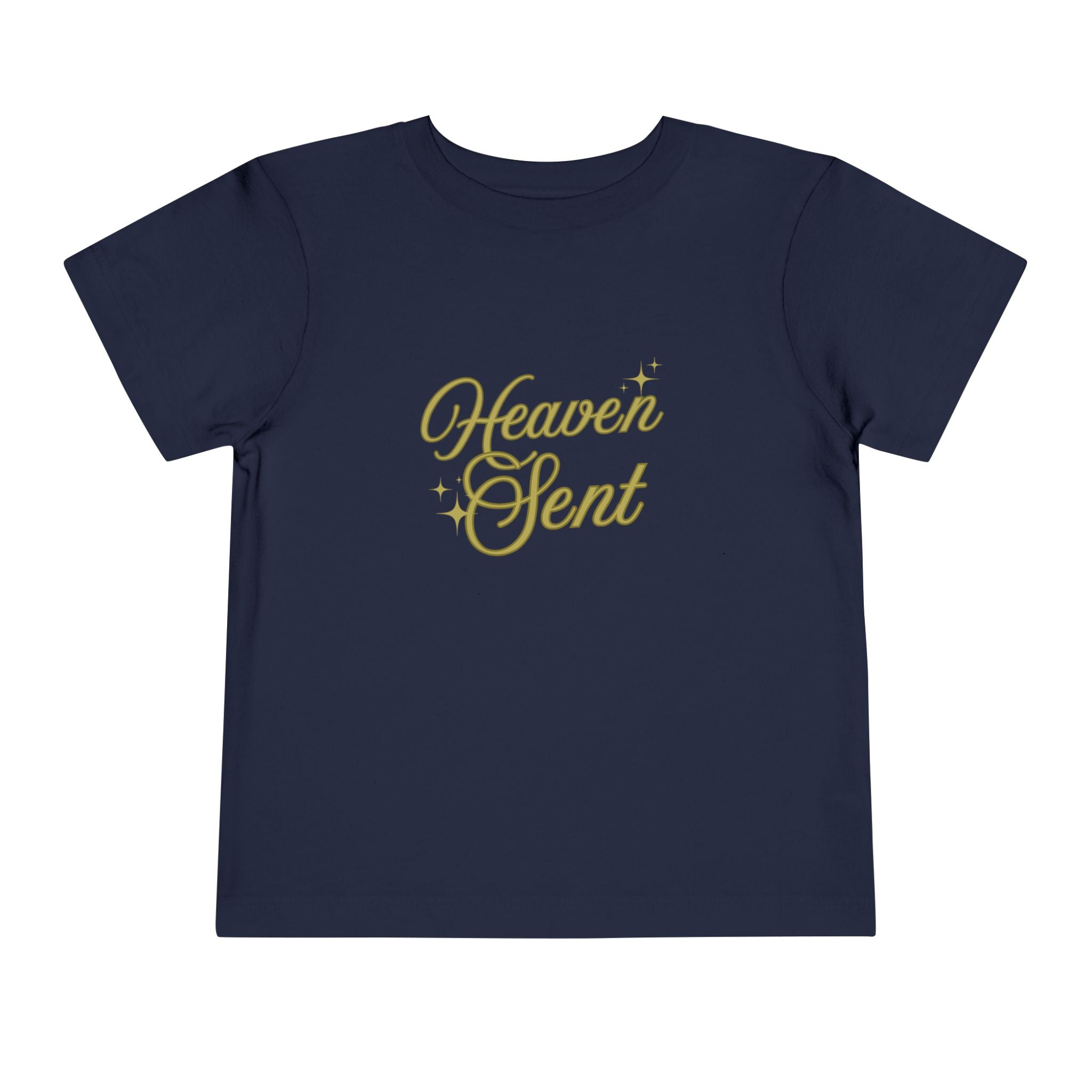 Heaven Sent Toddler Tee — Gold Script Baby Shirt