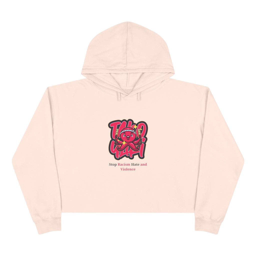 Crop Hoodie – Stop Gender-Based Violence Graphic Crop Hoodie