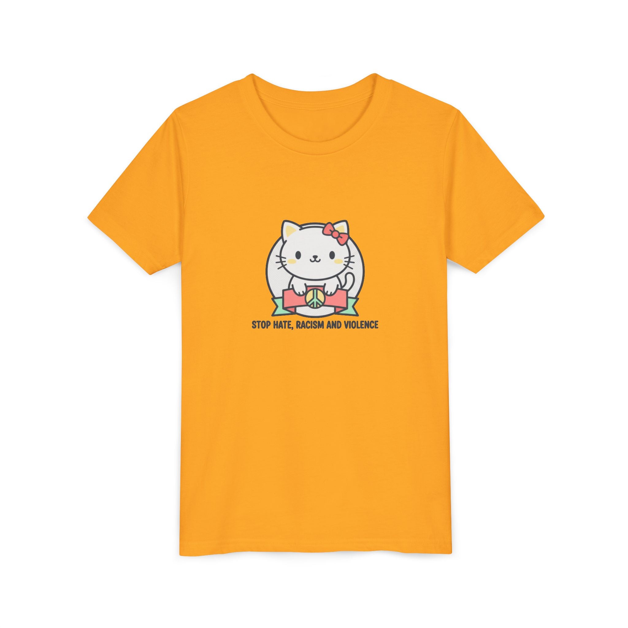 Youth Tee — HELLO KITTY STOP HATE RACISM VIOLENCE