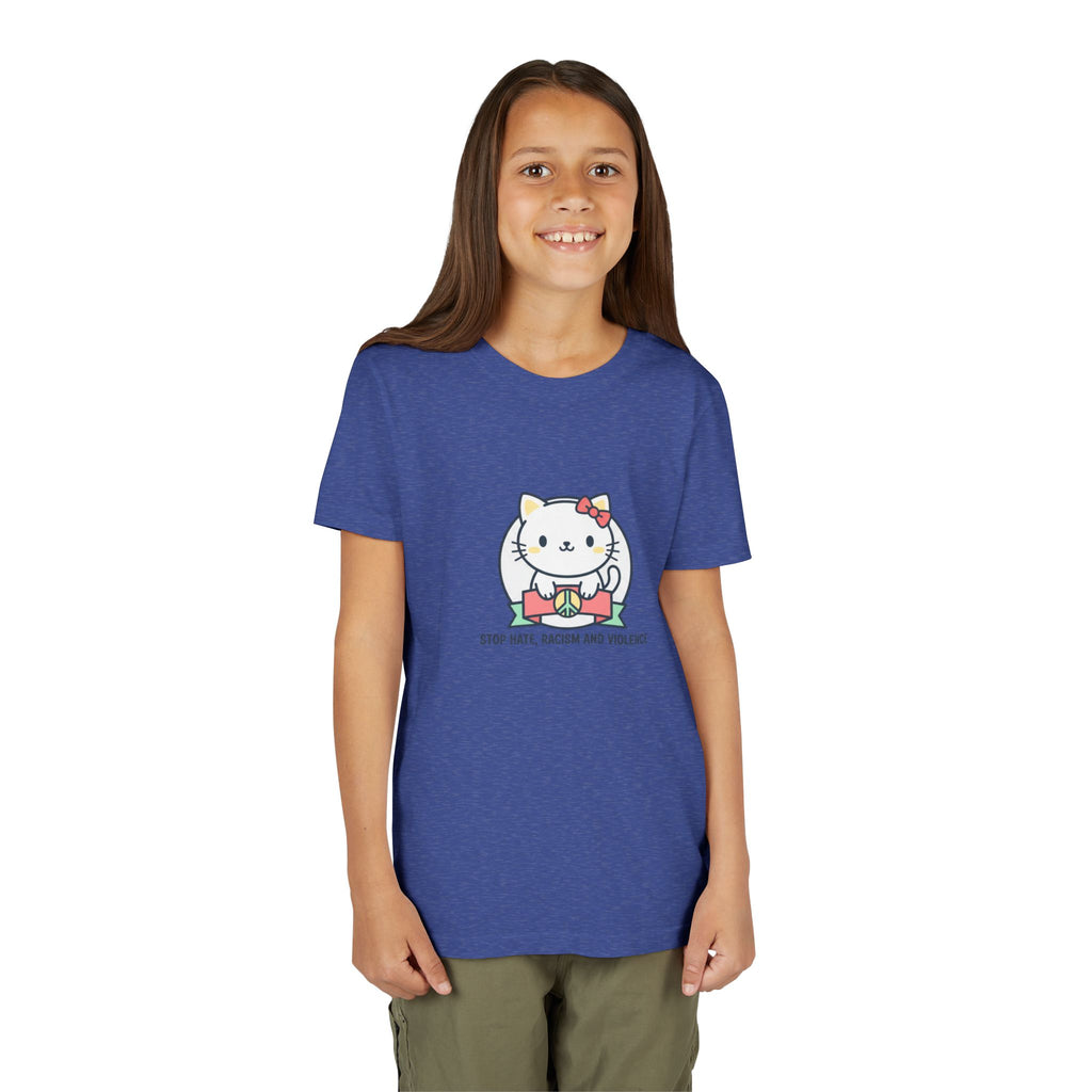Youth Tee — HELLO KITTY STOP HATE RACISM VIOLENCE