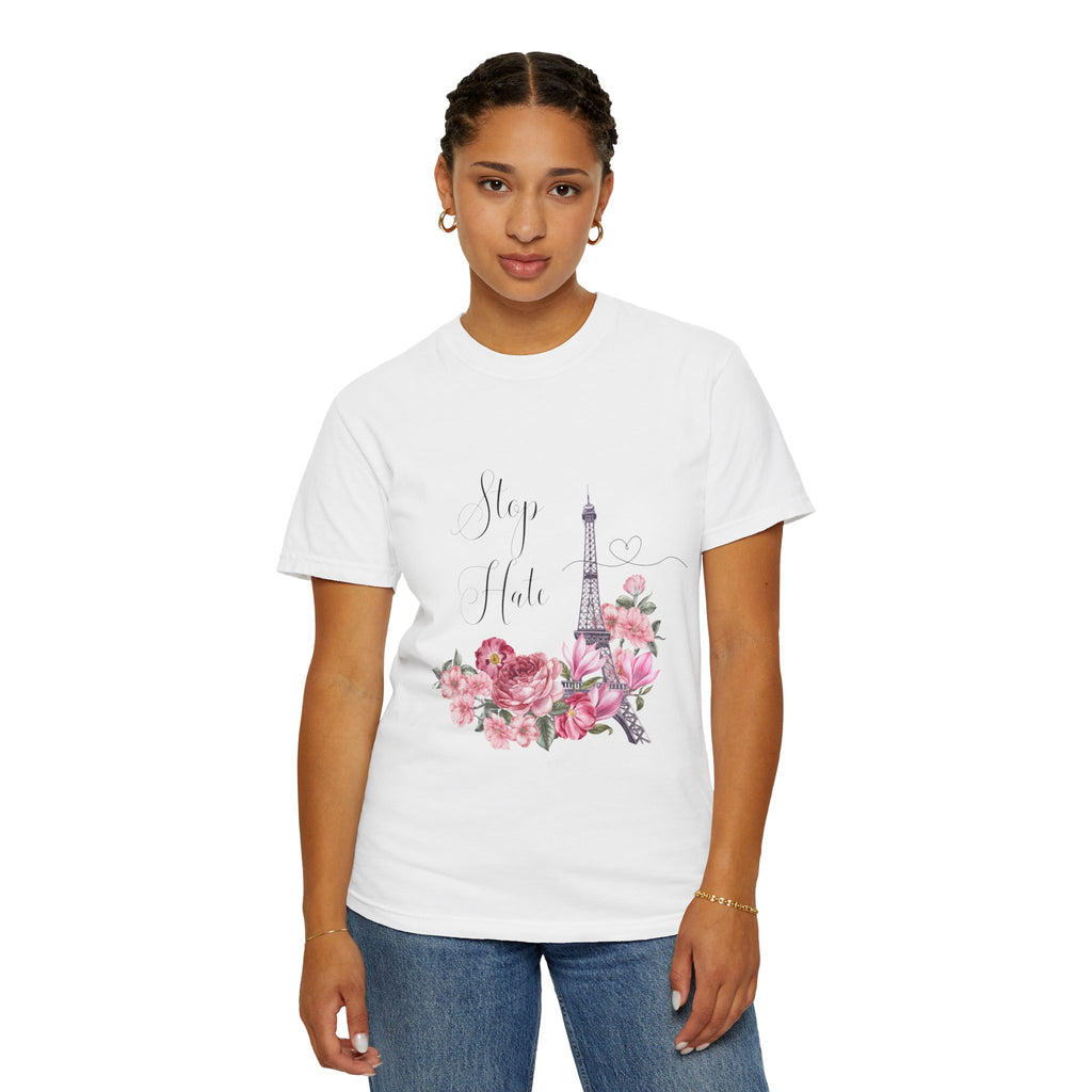 Paris Floral 'Stay Awhile' T-Shirt