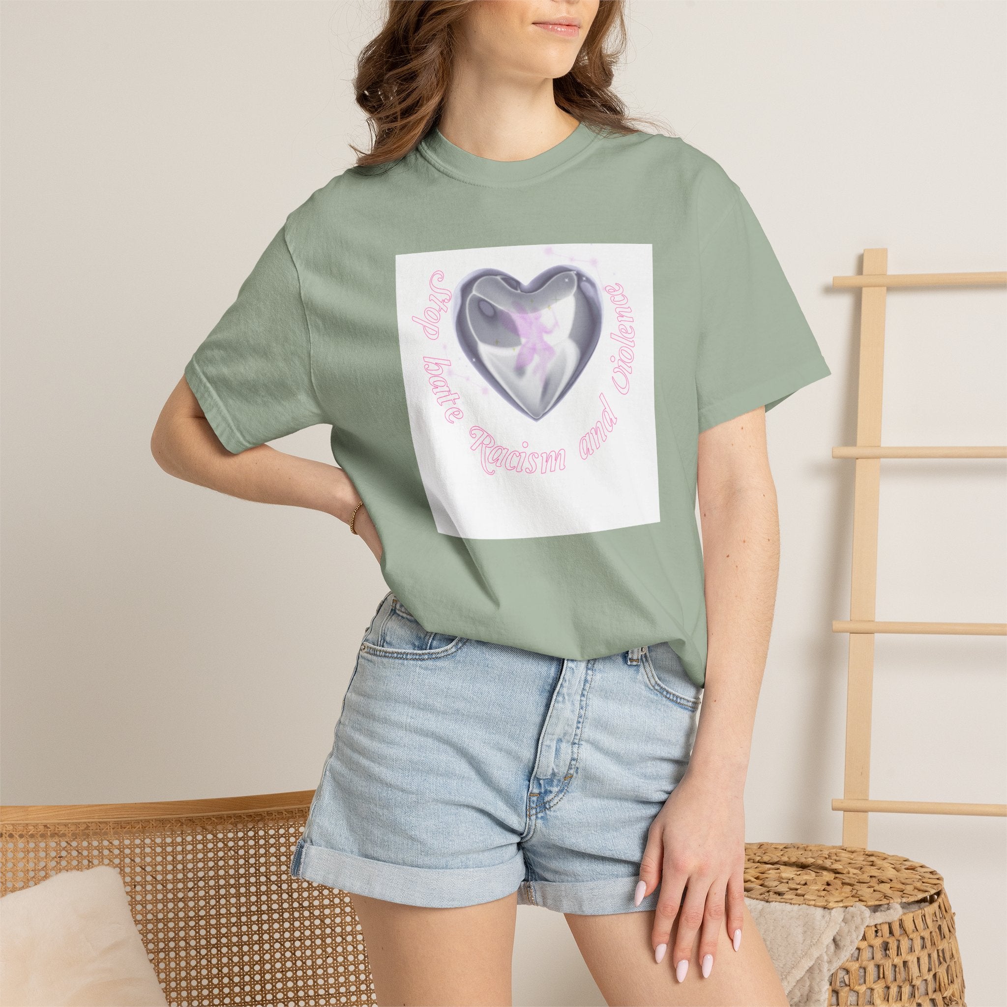 Heart Butterfly Tee — "Love, Hope, Passion and Patience" Graphic T-Shirt