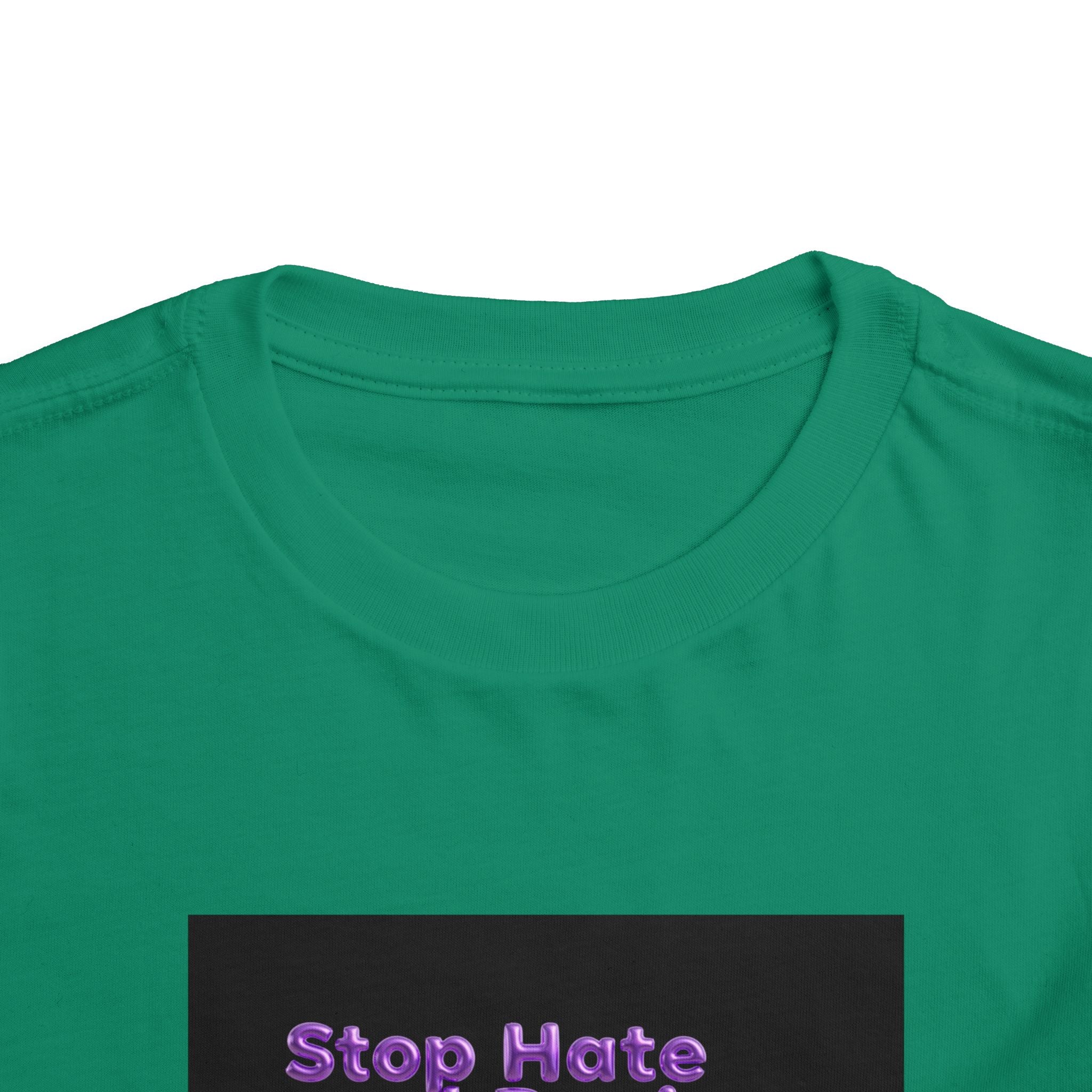 Stop Hate and Racism Toddler Tee — Purple Butterfly Anti-Racism Shirt