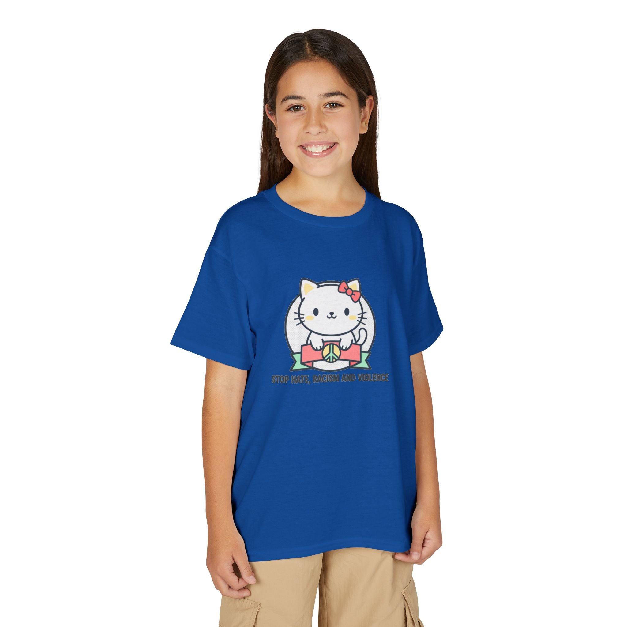 Youth Cat Graphic T-Shirt — HELLO KITTY STOP HATE