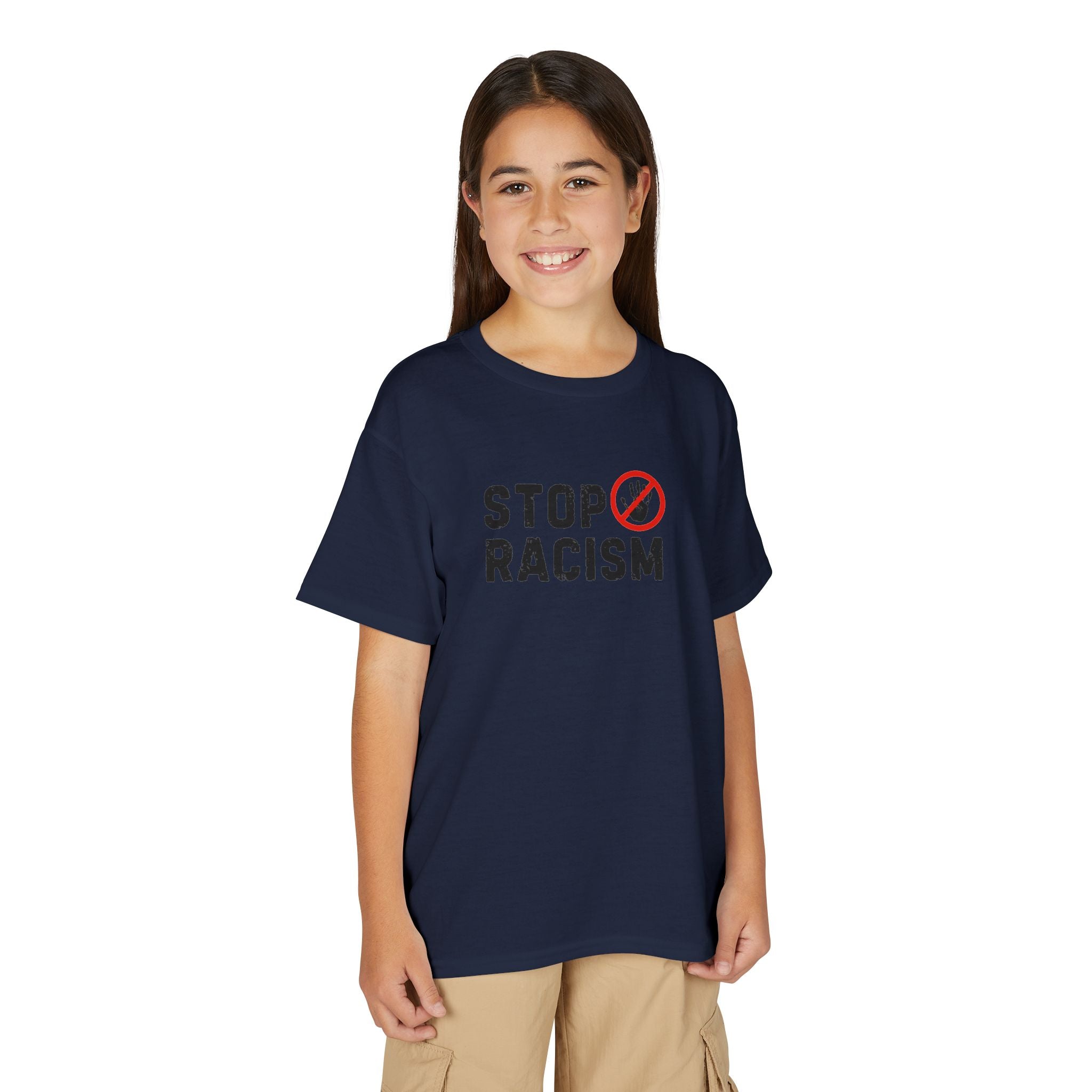 Youth T-Shirt — "Stop Racism" Anti-Racism Graphic Tee
