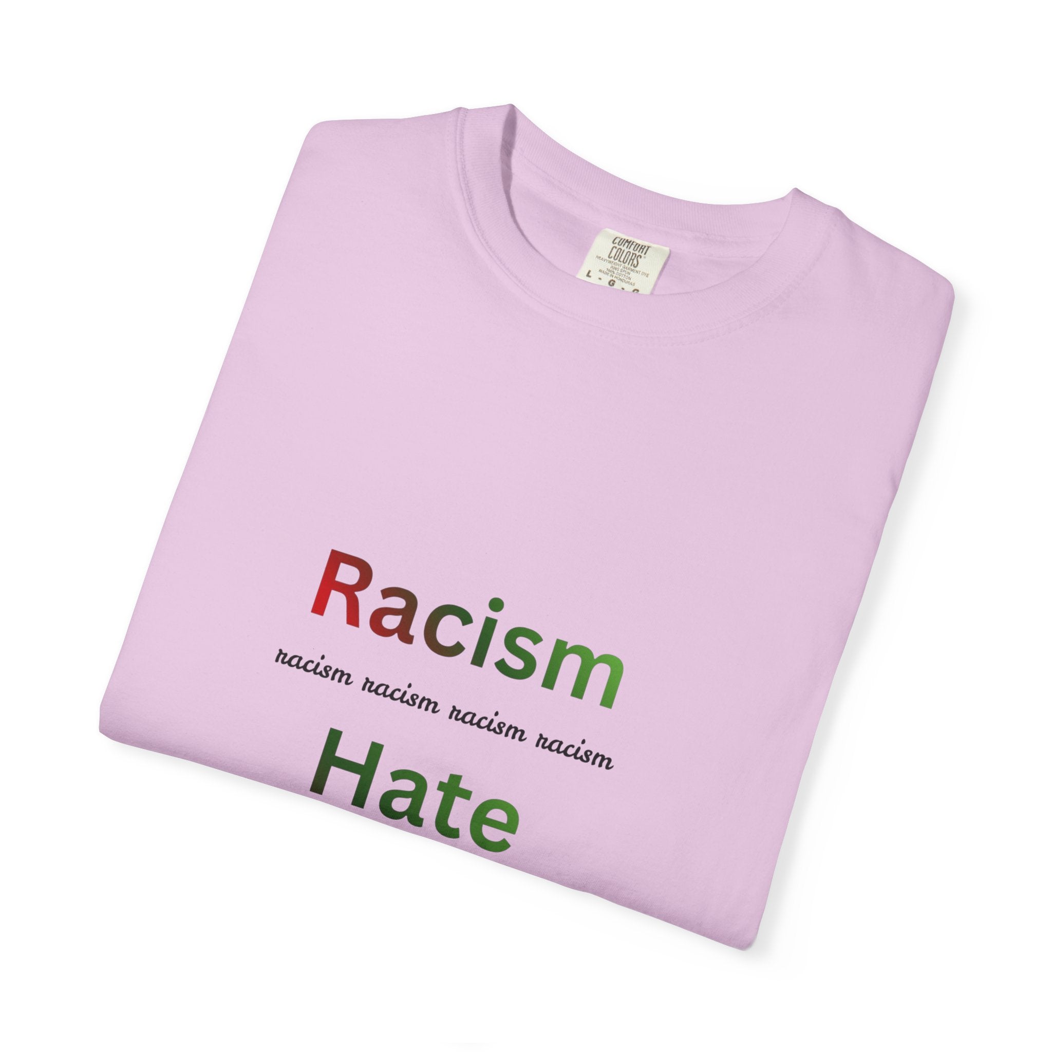 Christian Message T-Shirt — 'Racism Hate Violence' Anti-Hate Tee with John 14:6 Back Quote
