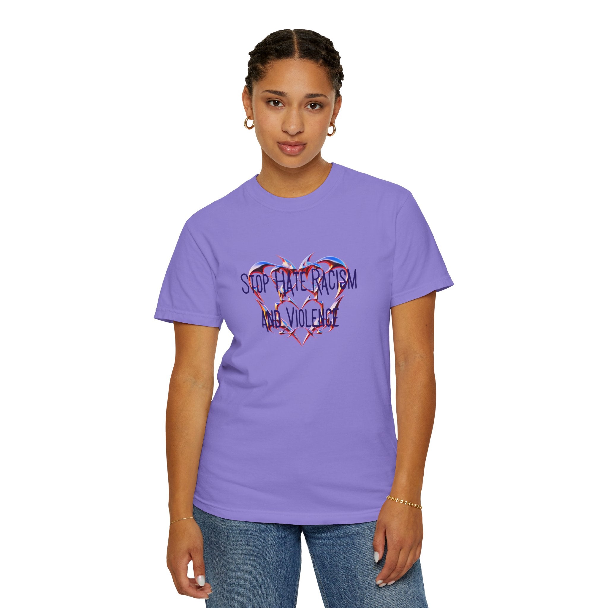 Stop the Racism and Violence Heart T-Shirt