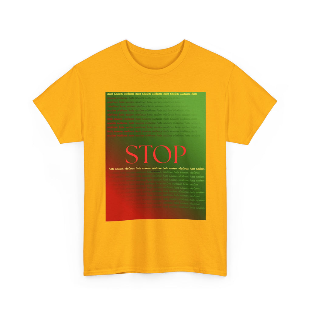 STOP Graphic Tee — Red & Green Gradient Statement T‑Shirt