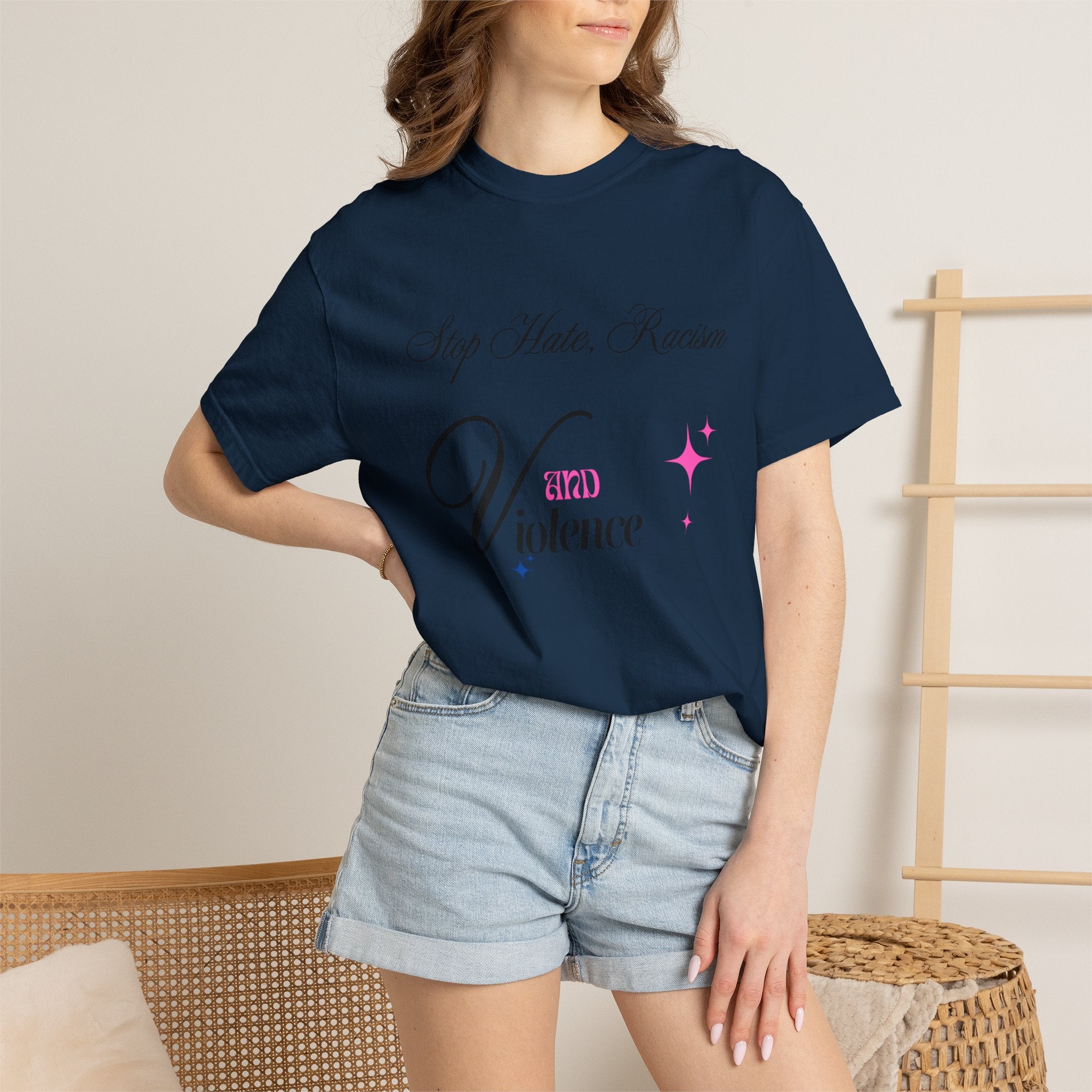 Stop Hate, Racism and Violence T-Shirt – Anti-Racism Awareness Tee
