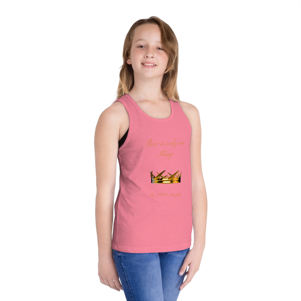 Kids Tank Top — "There is only one King" Crown Graphic