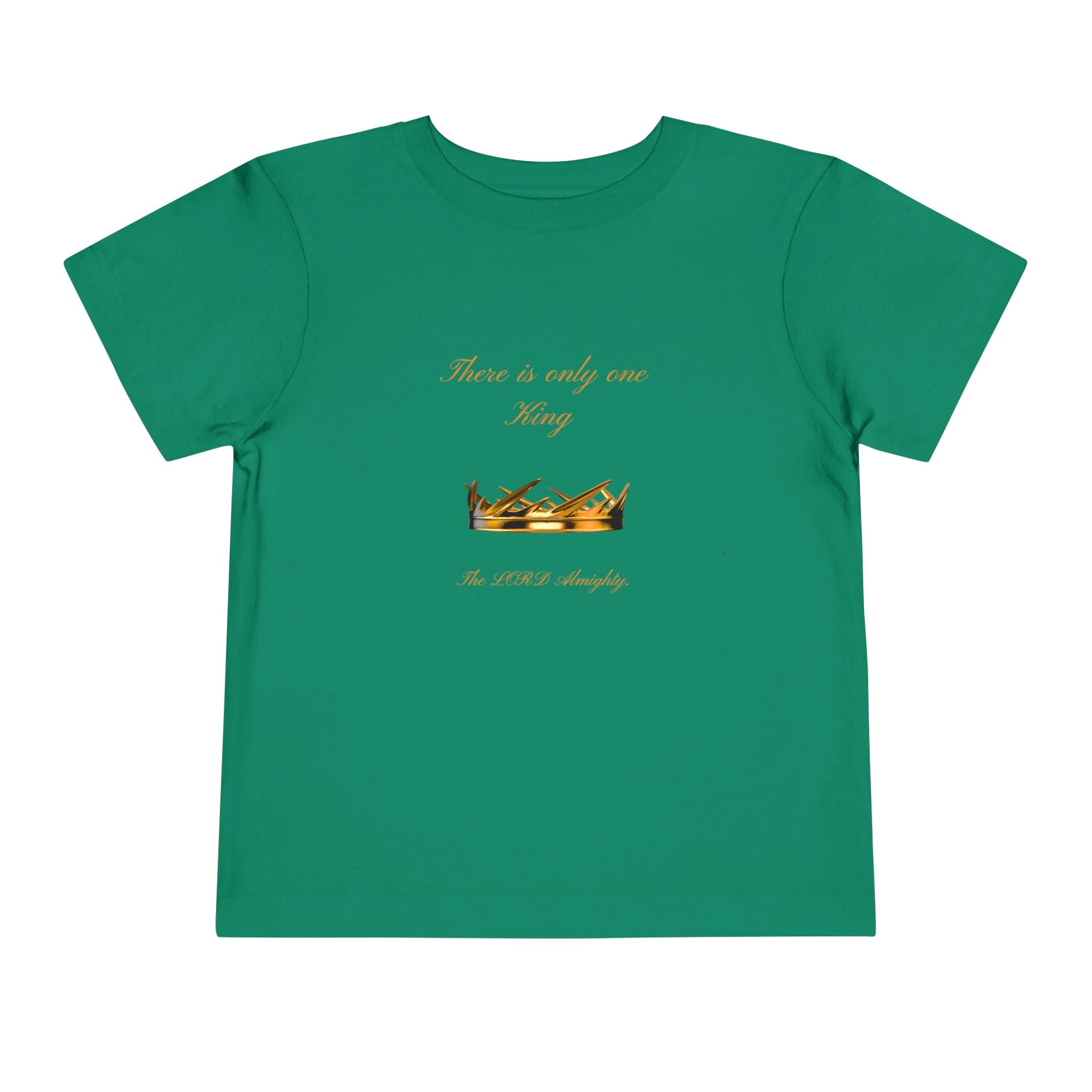 Toddler Tee - 'There is only one King' Crown Christian Baby Shirt