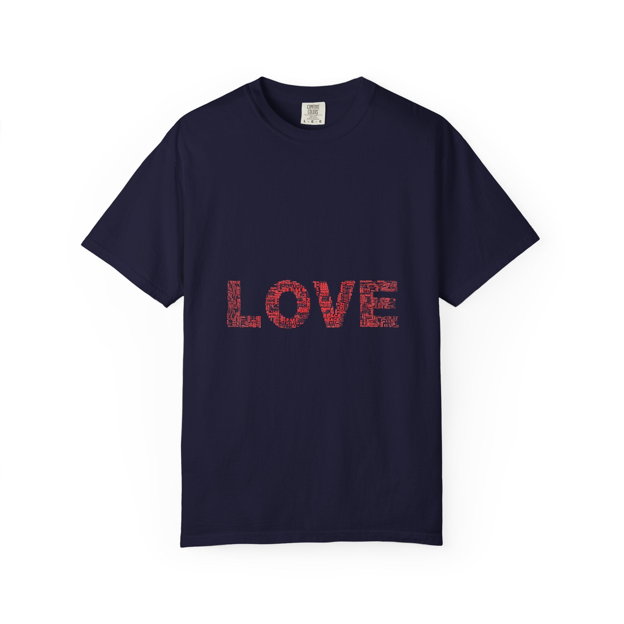LOVE Graphic T-Shirt — Pink Floral Text Tee for Valentine’s Day & Everyday