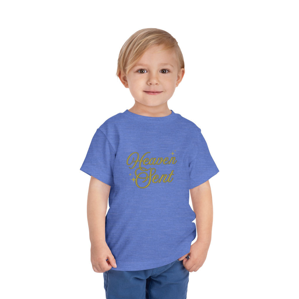 Heaven Sent Toddler Tee — Gold Script Baby Shirt
