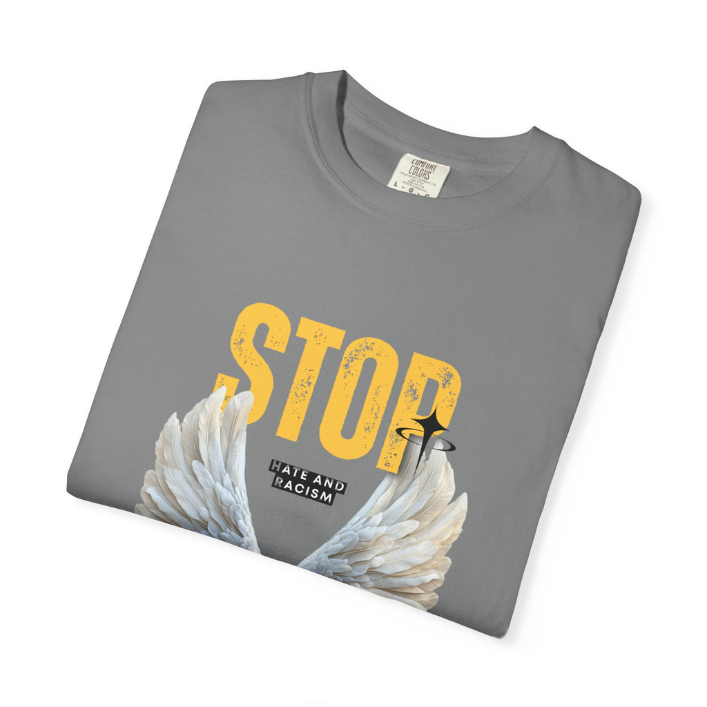Angel Wings "STOP" Graphic T‑Shirt