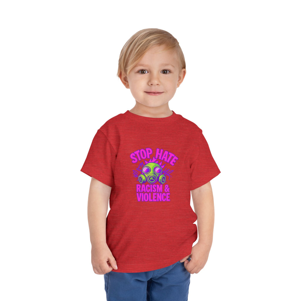 Stop Hate Toddler Tee – "Stop Hate Racism & Violence" Graphic
