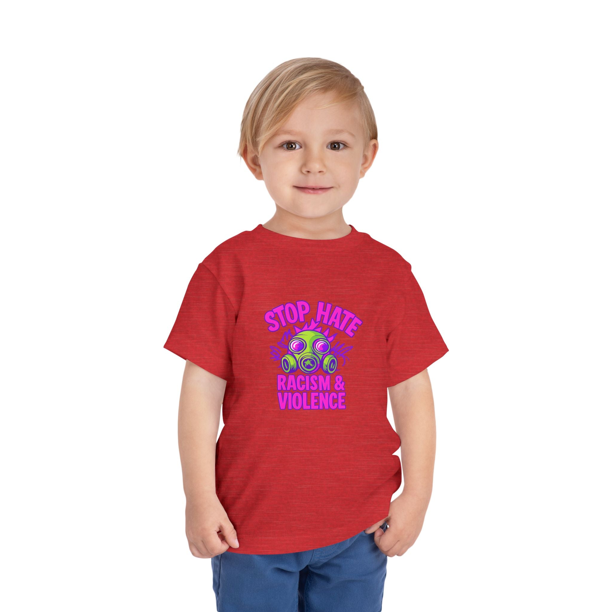 Stop Hate Toddler Tee – "Stop Hate Racism & Violence" Graphic