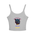 Panther Graphic Crop Tank — "No Violence, No Violence" Women's Spaghetti Strap Tank