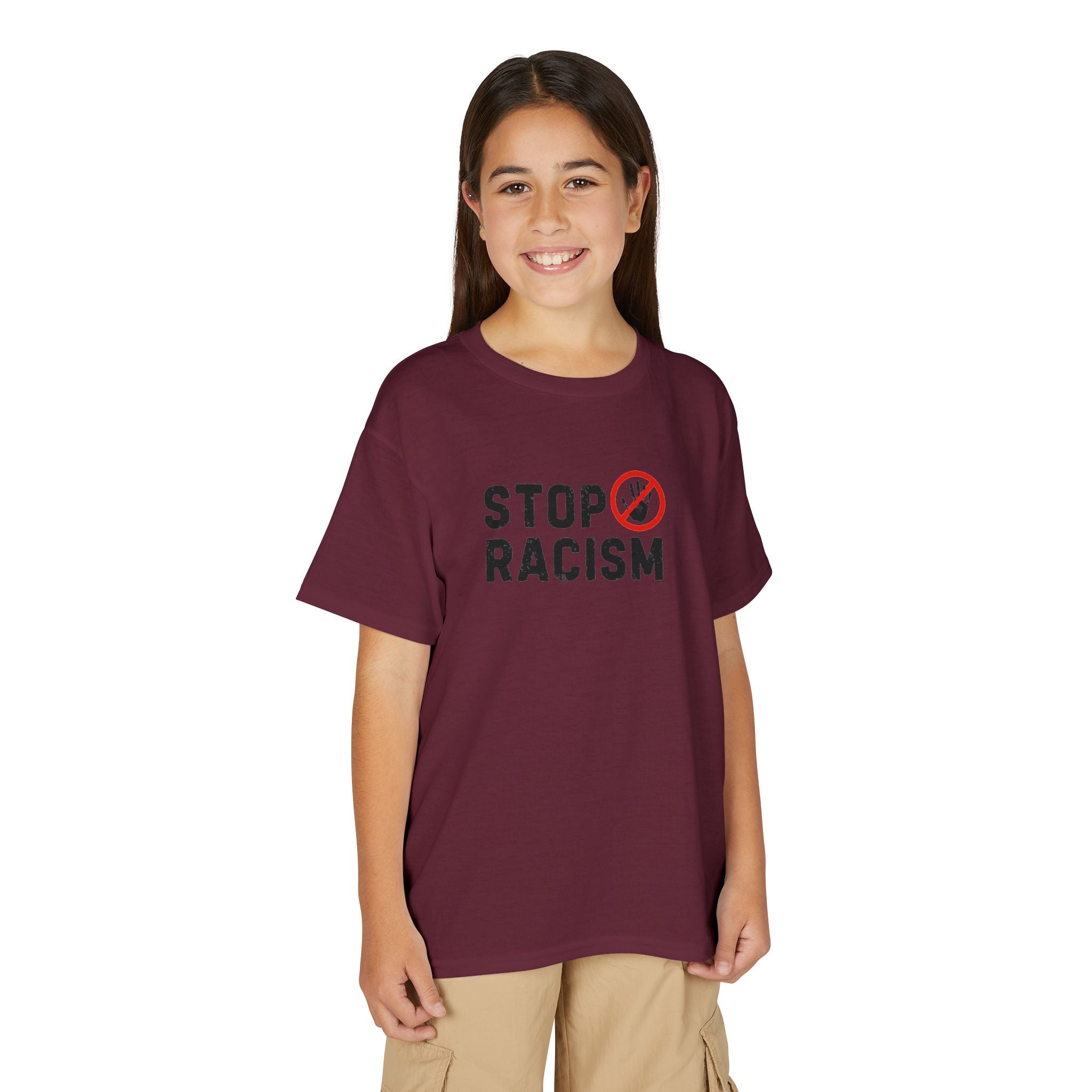 Youth T-Shirt — "Stop Racism" Anti-Racism Graphic Tee
