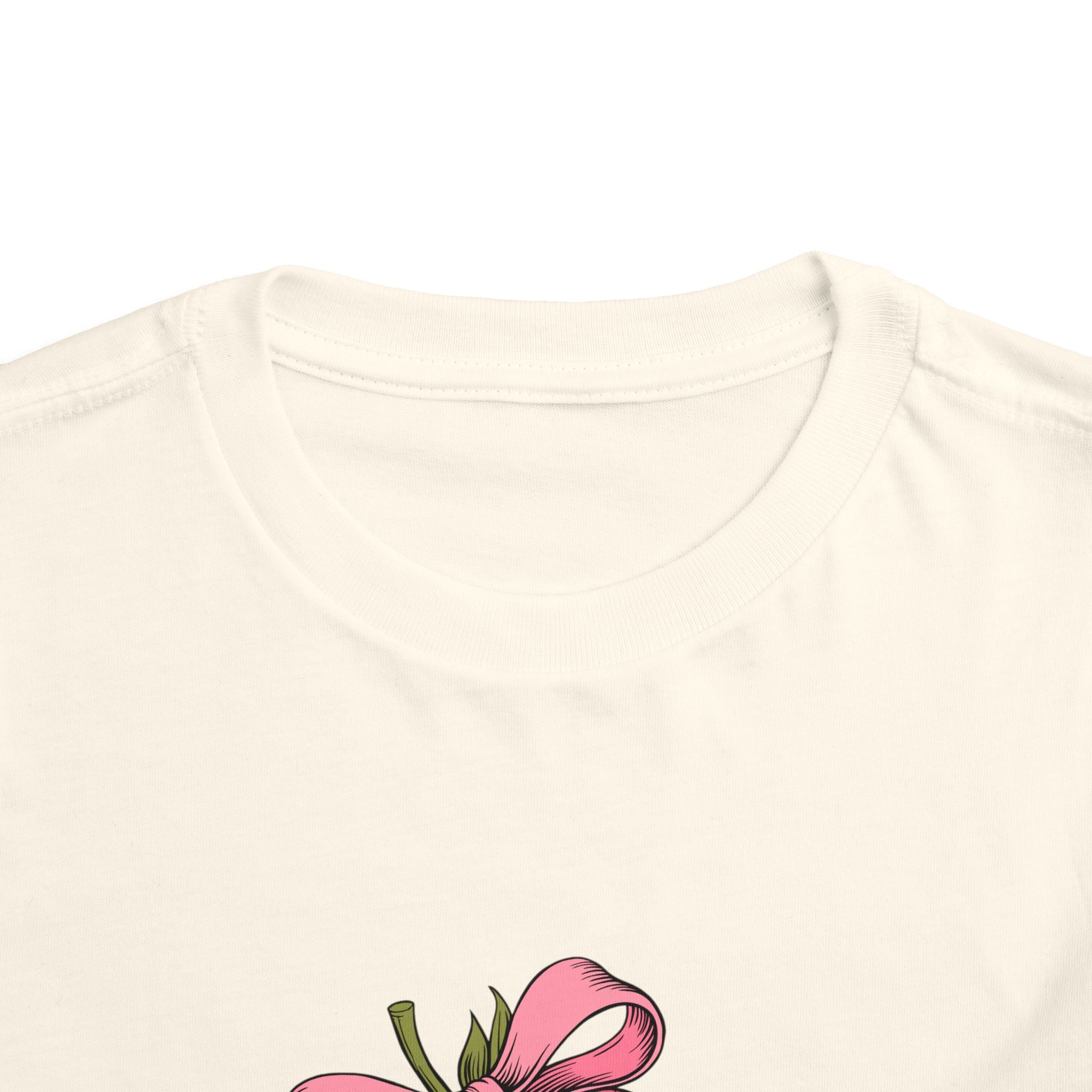 Toddler Tee — Pink Gift Strawberry Graphic "Stop Rockin and Rollin"