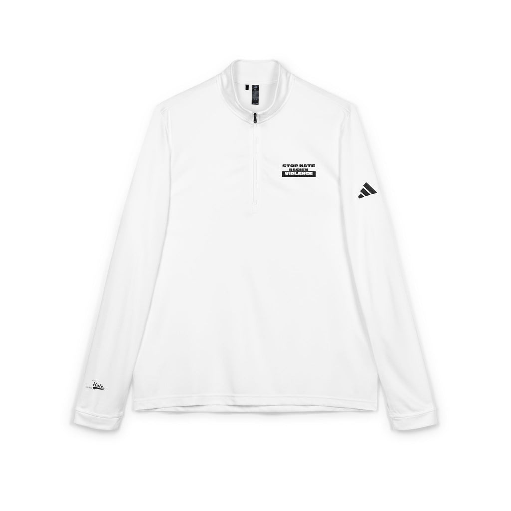 Embroidered adidas Quarter-Zip Pullover — Minimal Logo Performance Top