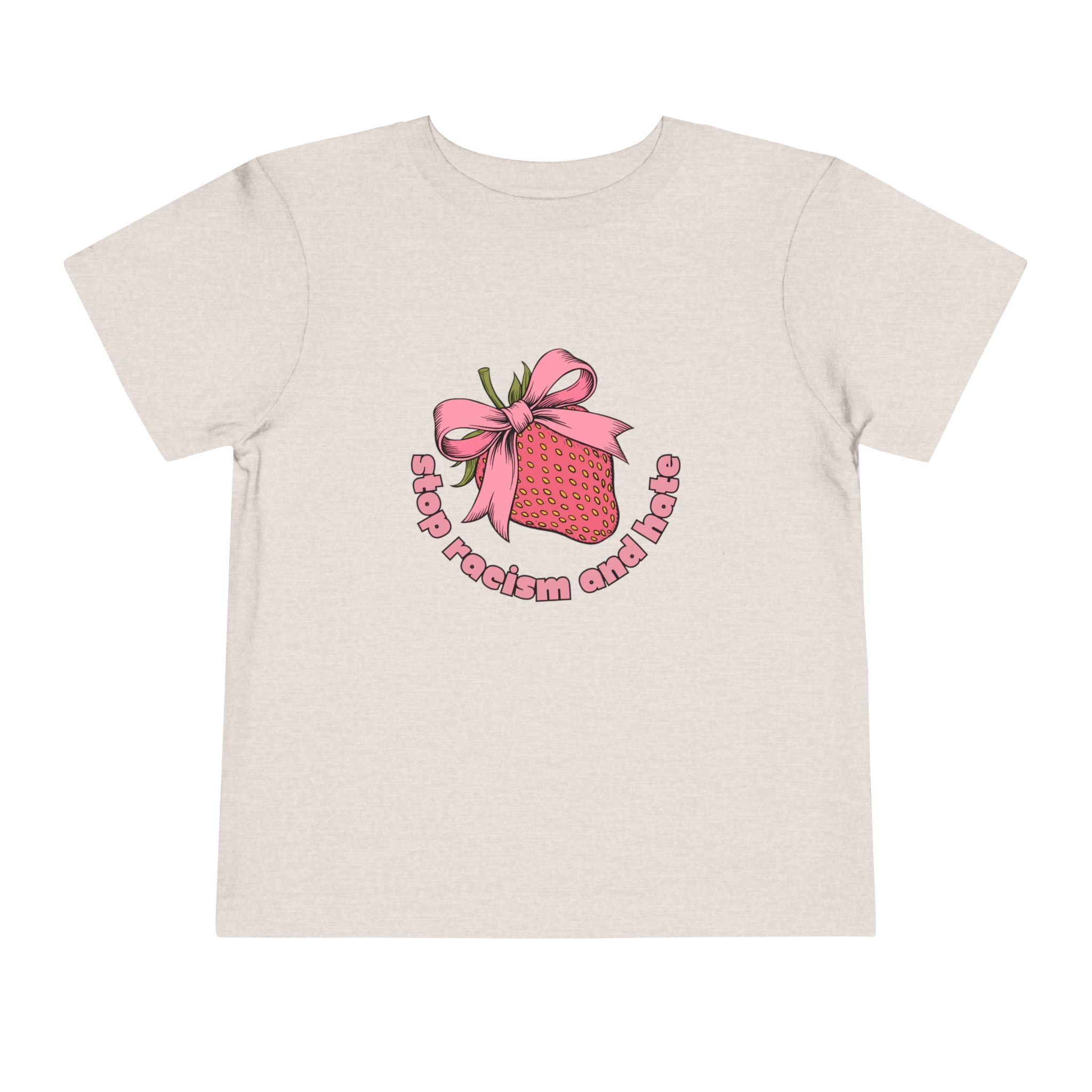 Toddler Tee — Pink Gift Strawberry Graphic "Stop Rockin and Rollin"