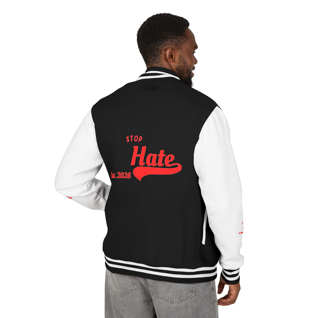 Letterman Jacket — "Stop Hate" Retro Varsity Jacket