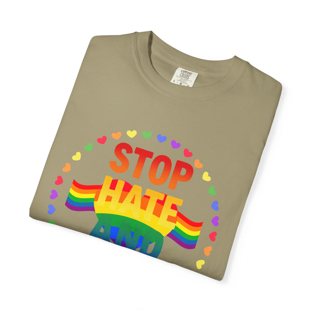 Stop Hate and Racism Rainbow T-Shirt