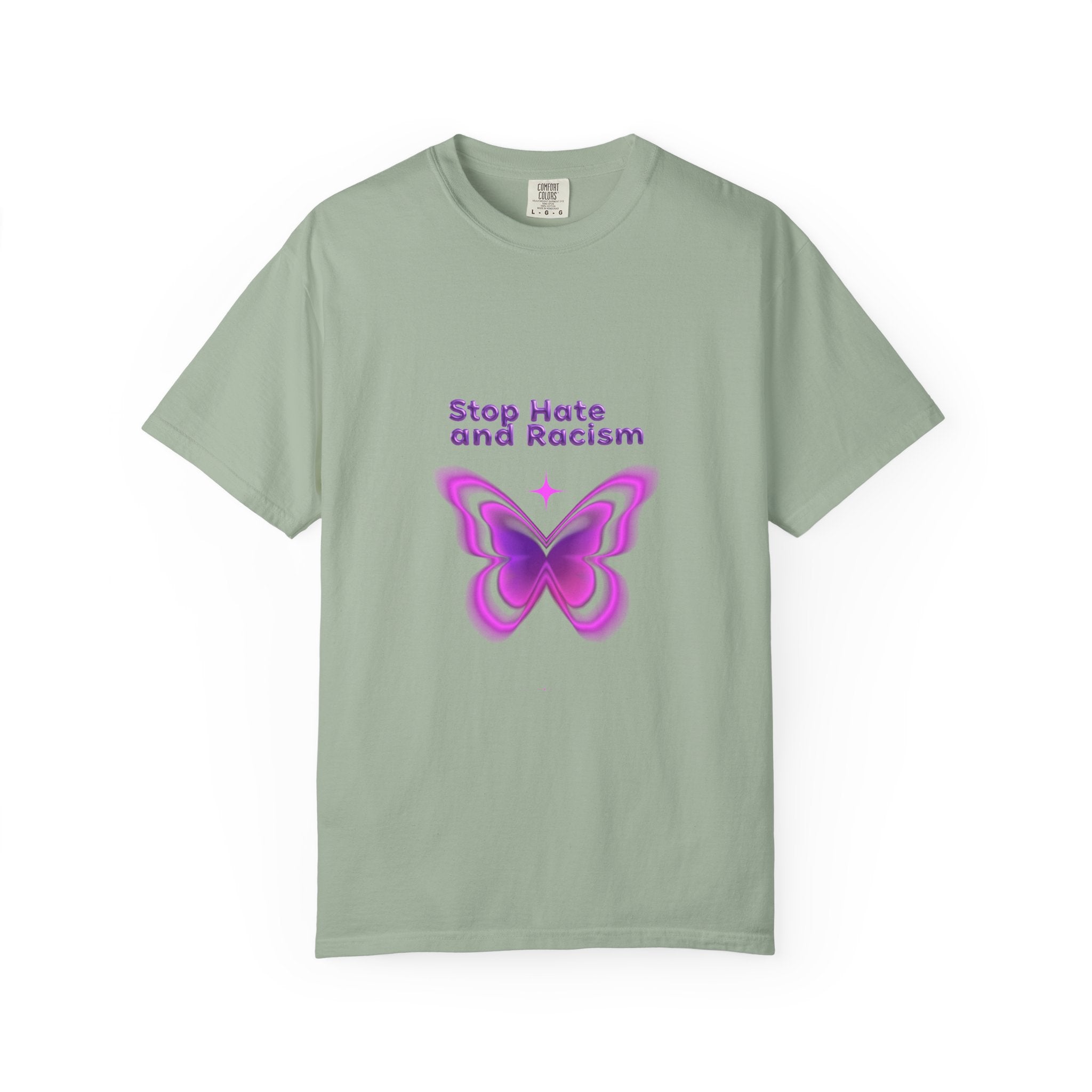 Stop Hate and Racism Butterfly T-Shirt