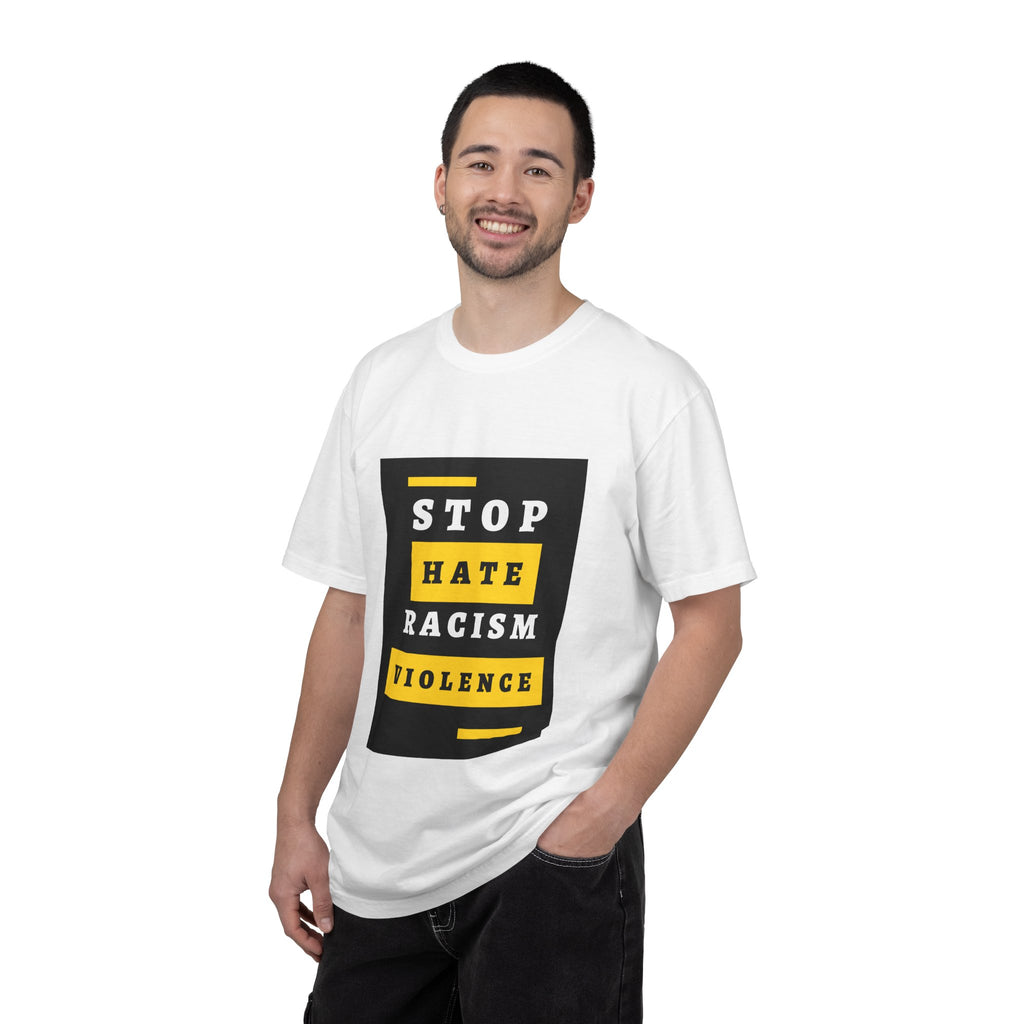Stop Hate Racism Violence T-Shirt — Anti-Racism Message Tee